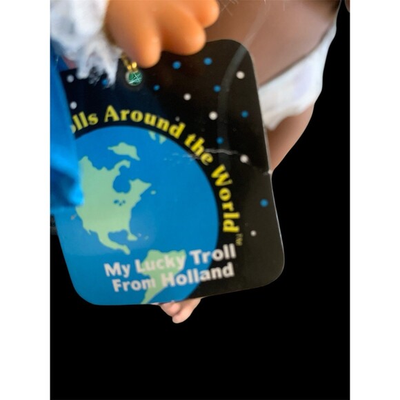 My Lucky Troll from HOLLAND - Blue Hair and Troll Doll Russ German Orange Hair V - Picture 2 of 4